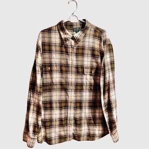 Ralph Lauren Multicolored Plaid Relaxed Fit Long-Sleeve Button-Down Collar Shirt
